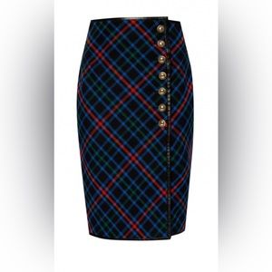 Saint Laurent Checkered Skirt